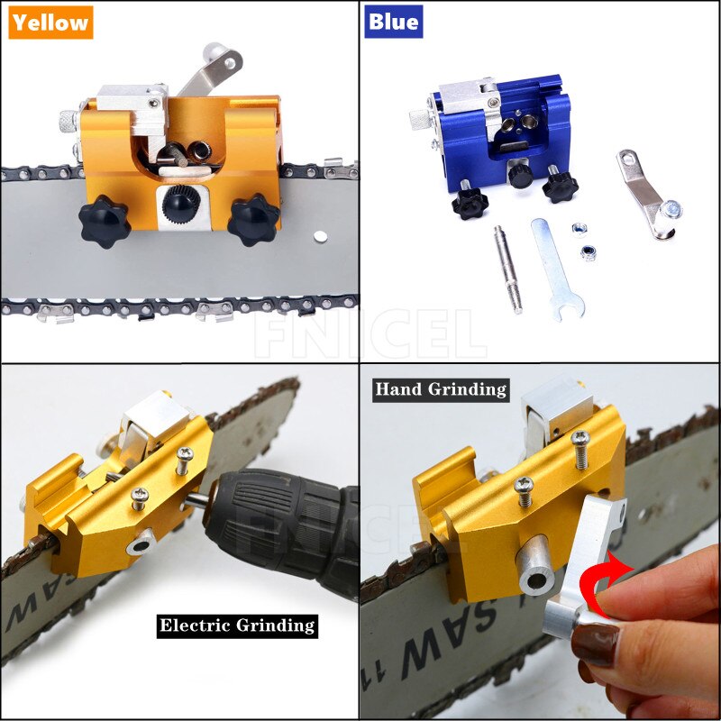 Easy Portable Chainsaw Sharpening Jig with Grinder Stones Chain Saw Drill Sharpen Tool